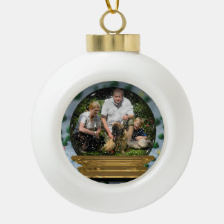 Je eigen foto in een Snowglobe Lijst! - Keramische Bal Ornament
