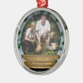 Je eigen foto in een Snowglobe Lijst! - Metalen Ornament (Links)
