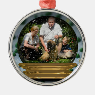 Je eigen foto in een Snowglobe Lijst! - Metalen Ornament