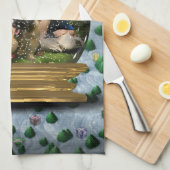 Je eigen foto in een Snowglobe Lijst! - Theedoek (Quarter Fold)