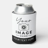 Je eigen foto met aangepast bericht blikjeskoeler (Blikje Voorkant)