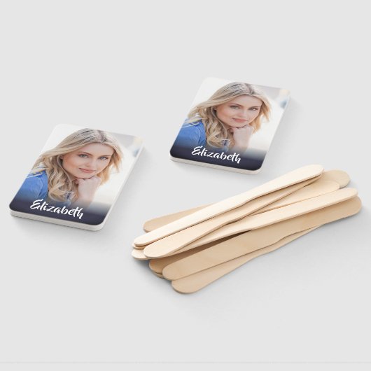 Je Eigen Foto Monogram Afstuderen Handwaaier (Niet-gemonteerd)