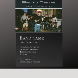 Je eigen foto muziek band groep Visitekaartje