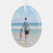 Je eigen foto of tekst toevoegen glas ornament (Voorkant links)