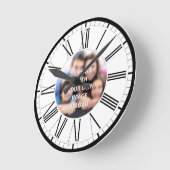 Je eigen foto op een persoonlijke ronde klok (Hoek)