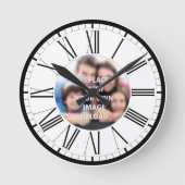 Je eigen foto op een persoonlijke ronde klok (Voorkant)