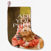 Je eigen foto op maat toevoegen kleine kerstsok (Voorkant)