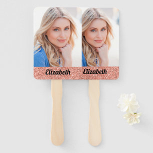 Je eigen foto roze Afstuderen van het meisjesmonog Handwaaier