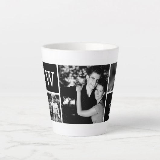 Je eigen foto toevoegen - 4 Fotogalerie Latte Mok (Voorkant)