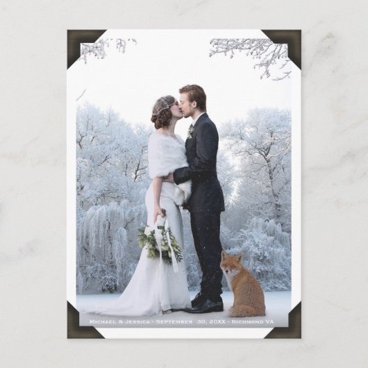 Je eigen foto toevoegen |  foto met hoeken briefkaart (Voorkant)