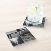 Je eigen foto toevoegen glazen onderzetter (Schuin)