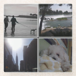 Je eigen foto toevoegen glazen onderzetter