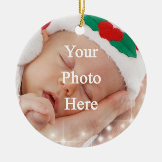 Je eigen foto toevoegen keramisch ornament (Voorkant)