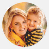 Je eigen foto toevoegen ronde sticker (Voorkant)