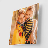 Je eigen foto toevoegen | SJABLOON Vierkante Klok (Hoek)