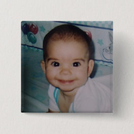 Je eigen foto toevoegen vierkante button 5,1 cm