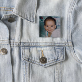 Je eigen foto toevoegen vierkante button 5,1 cm
