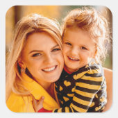 Je eigen foto toevoegen vierkante sticker (Voorkant)