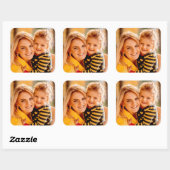 Je eigen foto toevoegen vierkante sticker (Vel)