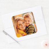 Je eigen foto toevoegen vierkante sticker (Envelop)