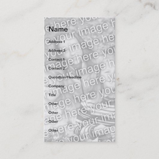 Je eigen foto toevoegen visitekaartje (Voorkant)