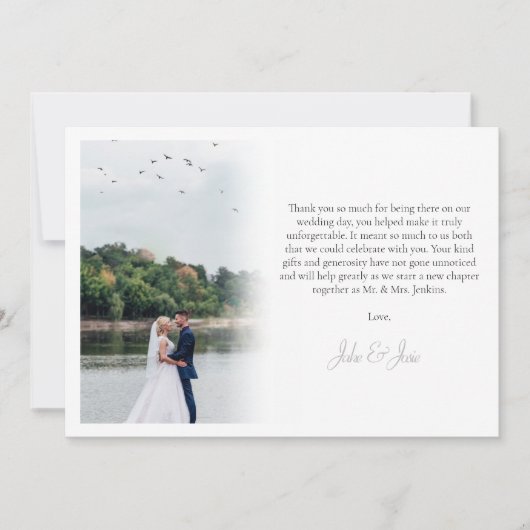 Je eigen foto, verloop, bedankt kaart (Voorkant)