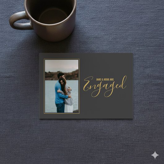 Je eigen foto, verloving aankondiging uitnodiging