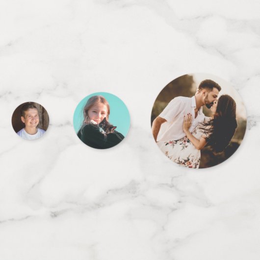 Je eigen foto's aangepaste gouden bruiloft confetti (Voorkanten)