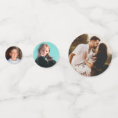 Je eigen foto's Aangepaste gouden huwelijksdouche Confetti (Voorkanten)