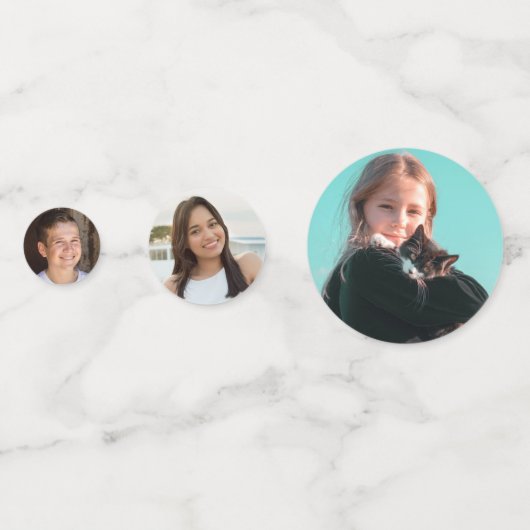 Je eigen foto's aangepaste grote tabel confetti (Achterkanten)