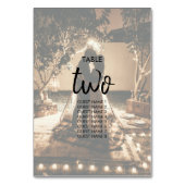 Je eigen foto's Faded bruiloft gastnamen Kaart (Achterkant)