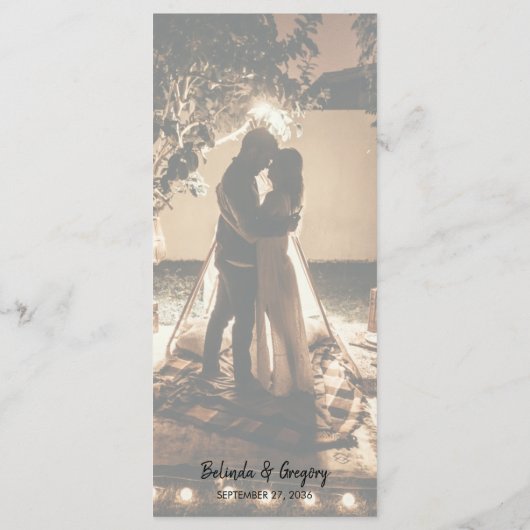 Je eigen foto's gaan over het huwelijk menu (Achterkant)