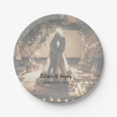 Je eigen foto's gaan over het huwelijk papieren bordje (Voorkant)