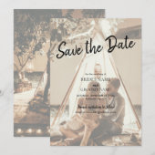Je eigen foto's gaan over het huwelijk save the date (Voorkant / Achterkant)