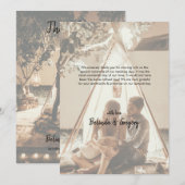 Je eigen foto's met een bruuske bruiloft bedankkaart (Voorkant / Achterkant)