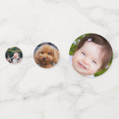 Je eigen foto's op een tafelconfetti confetti (Achterkanten)