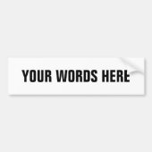 Je eigen Gepersonaliseerd woorden Bumpersticker (Voorkant)