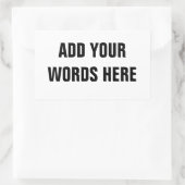 Je eigen Gepersonaliseerd woorden Rechthoekige Sticker (Tas)