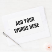 Je eigen Gepersonaliseerd woorden Rechthoekige Sticker (Envelop)