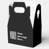 Je eigen geüploade QR-code & bewerkbare retro-teks Bedankdoosjes (Geopend)