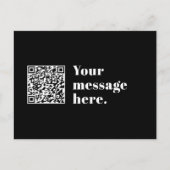 Je eigen geüploade QR-code & bewerkbare retro-teks Briefkaart (Voorkant)