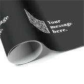 Je eigen geüploade QR-code & bewerkbare retro-teks Cadeaupapier (Rol Hoek)