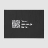 Je eigen geüploade QR-code & bewerkbare retro-teks Tissuepapier (Voorkant)