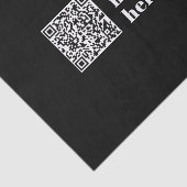 Je eigen geüploade QR-code & bewerkbare retro-teks Tissuepapier (Detail)