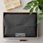 Je eigen geüploade QR-code & bewerkbare retro-teks Tissuepapier (Geschenk)