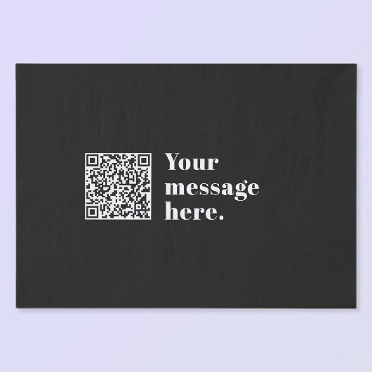 Je eigen geüploade QR-code & bewerkbare retro-teks Tissuepapier