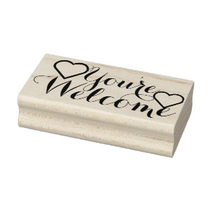 Je eigen Gezegde en bericht: Je bent welkom Rubberstempel