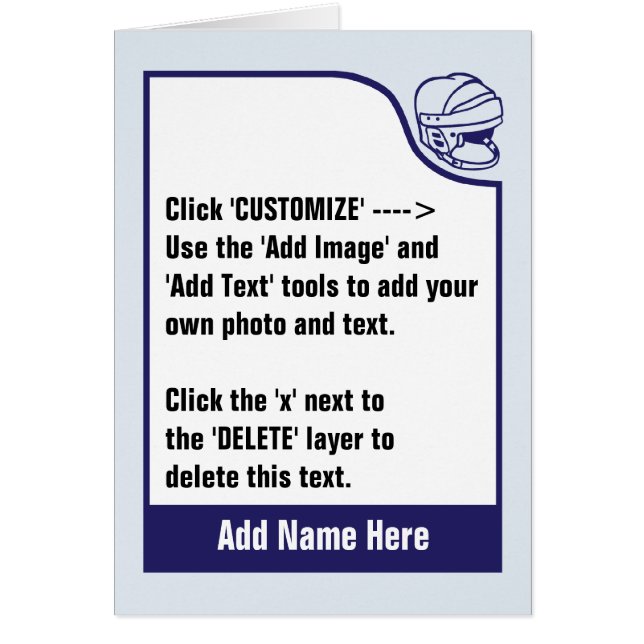 Je eigen Hockey Trading Kaart aanpassen (Voorkant)