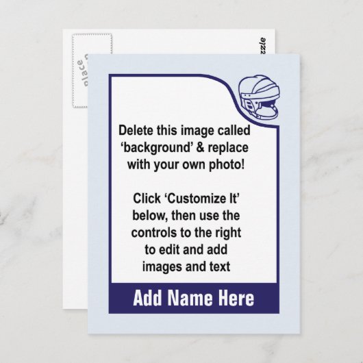 Je eigen Hockey Trading Kaart aanpassen (Voorkant / Achterkant)