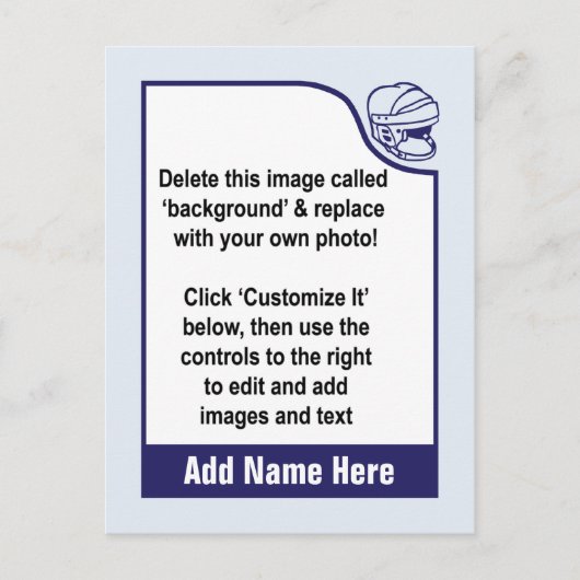 Je eigen Hockey Trading Kaart aanpassen (Voorkant)